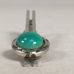 Japanese Tiepin Tie Clip Tack Vtg Clothing Accessory Necktie Cloisonné Green JK9