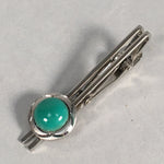 Japanese Tiepin Tie Clip Tack Vtg Clothing Accessory Necktie Cloisonné Green JK9
