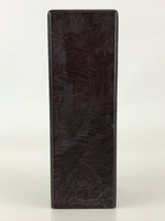 Japanese Wood Carving Flower Vase Kabin Vtg Ikebana Arrangement Brown FK26