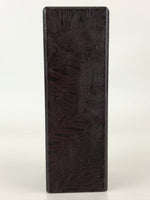 Japanese Wood Carving Flower Vase Kabin Vtg Ikebana Arrangement Brown FK26