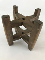 Japanese Wooden Spool Itomaki Vtg Thread Winding Frame Spinning Wheel JK413