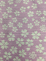 Japanese Wrap Cloth Furoshiki Fabric Cotton Reversible Blue Purple flower FU182