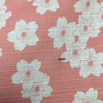 Japanese Wrap Cloth Furoshiki Fabric Cotton Reversible pink light yellow flowers