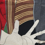 Japanese Wrap Cloth Furoshiki Fabric Rayon Kabuki actor grey FU151