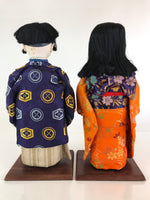 Japanese Yoshihama Ningyo Boy girl Hina Doll Festival Purple Kimono Obi PX649