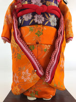 Japanese Yoshihama Ningyo Boy girl Hina Doll Festival Purple Kimono Obi PX649